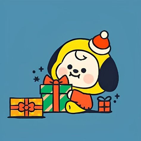 BT21 CHRISTMAS Bt21 Christmas, Bt21 Stickers, Chimmy Bt21, Bts Halloween, Bts Christmas, Hello Kitty Christmas, Kpop Drawings, Stickers Cute, Apple Watch Wallpaper