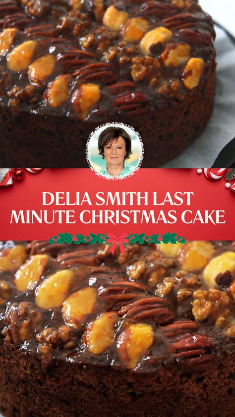 Delia Smith Last Minute Christmas Cake Last Minute Christmas Cake, Delia Smith Recipes, Delia Smith Christmas Cake, Brazil Nut Recipes, British Christmas Desserts, British Food Traditional, Christmas Cake Recipe, Delia Smith, British Christmas