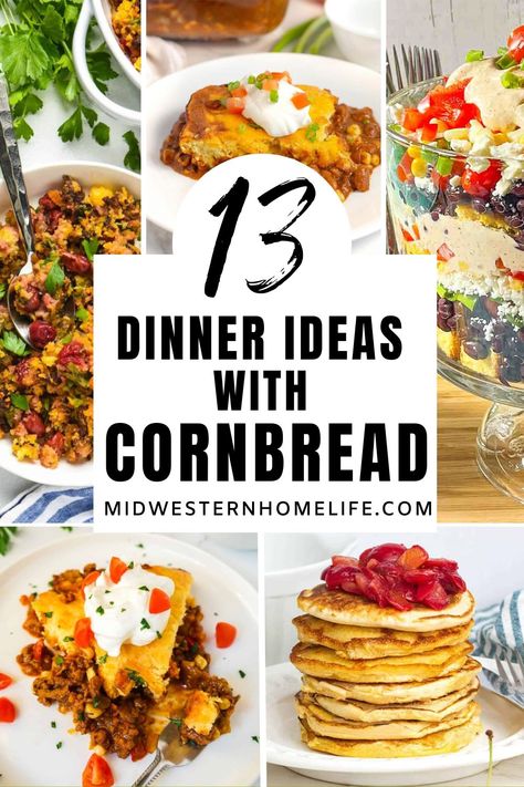 Dinner Ideas With Cornbread, Dinners With Cornbread, Cornbread Dishes, Cornbread Dinner, Easy Fall Recipes, Leftover Cornbread, Cornbread Casserole Recipe, With Cornbread, Cornbread Casserole