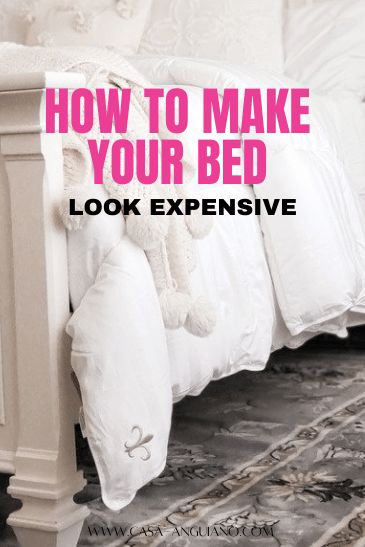 Do you love how fluffy a hotel bed looks? Follow this easy guide to achieve the same look! Hotel Bedding Aesthetic, How To Make Your Bed Look Nice, How To Make Your Bed Look Fluffy, How To Make A Bed Like A Hotel, Make Bed Like Hotel, Hotel Bedroom At Home, Lull Mattress, Euro Pillows, Fluffy Bedding