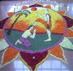 Onam Pookalam Rangoli Designs for Competition 2019 Onam Pookalam Design Drawing, Simple Pookalam, Onam Rangoli, Onam Pookalam Design, Rangoli Flower, Onam Pookalam, Hotel Flower Arrangements, Poo Kolam, Pookalam Design