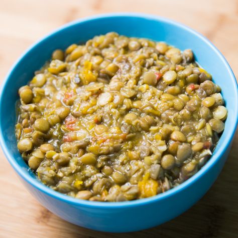 Trinidadian Recipes, Lentils Recipe, Indian Lentils, Sweet Potato Mash, Trinidad Recipes, Canned Lentils, Carribean Food, Trini Food, Mash Recipe