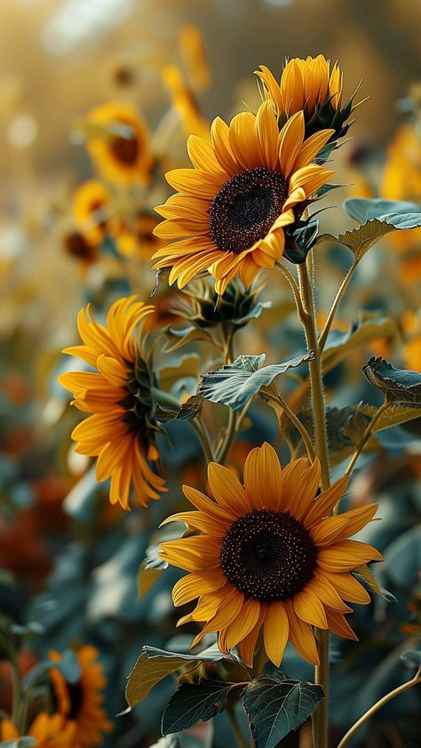 Sunflower Iphone Wallpaper, Sunflower Photography, Sunflower Pictures, Flowers Photography Wallpaper, Sunflower Wallpaper, Wallpaper Nature Flowers, 수채화 그림, Sunflower Art, Autumn Scenery