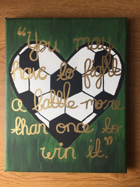 Canvas quote soccer painting Sports Painting Ideas Easy, Football Painting Ideas Easy, Soccer Painting Ideas, Soccer Paintings Easy, Football Painting Canvases, Soccer Paintings, Canvas Football Painting, Easy Soccer Paintings On Canvas, Soccer Painting Ideas On Canvas