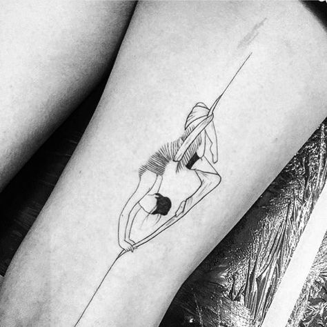 Aerial Tattoo, Dance Tattoo, Sketchy Tattoo, Ink Inspiration, Pin Up Tattoos, Aerial Silks, Tattoo Parlors, Tattoo Life, Symbolic Tattoos