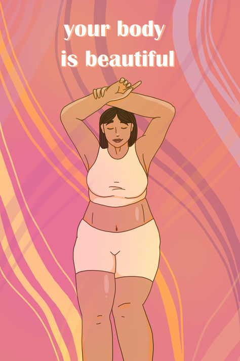 All bodies are beautiful and should be celebrated with confidence. #mindfulart #selfcare #wallpaper #teenart Feel-good Quotes And Wallpapers, Selfcare Wallpaper, Faith Reminders, Beautiful Affirmations, Apple Wallpapers, Mental Balance, Love Your Body, Just Happy Quotes, Positive Art