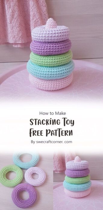 3 Stacking Toy Free Amigurumi Pattern Ideas - Carolinamontoni.com Amigurumi Stackable, Crocheted Stacking Toys Pattern, Free Crochet Pattern For Stackable Animals, Baby Stacking Rings Toy Crochet, Crochet Ring Toy Free Pattern, Stacking Rings Crochet Pattern, Baby Stacking Rings Toy Crochet Free, Crochet Stuffed Toys Patterns Free, Crochet Stacking Rings Free Pattern