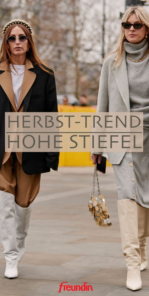 Stiefel sind in diesem Herbst und Winter angesagter denn je. Wir verraten, welches Modell besonders beliebt ist und wie Sie es stylen Winter Mode, Cool Boots, Black Boots, Ankle Boots, Vogue, Boots, Hair Styles, Beauty, Black