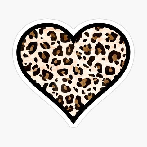 The ultimate leopard print heart sticker. Cheetah Print Background, Leopard Print Party, Wedding Vow Art, Cheetah Print Wallpaper, Collage Des Photos, Print Center, Heart Magnets, Cat Quilt, Homescreen Iphone