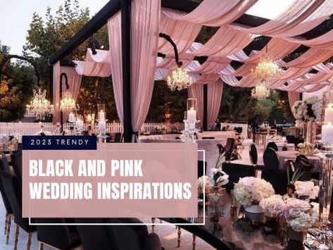 Peach And Black Wedding Theme, Peach And Black Wedding, Black And Pink Wedding, Wedding Color Palettes, Pink Wedding Colors, Wedding Color Ideas, Pink Wedding Inspiration, Pink Wedding Theme, Wedding Brides