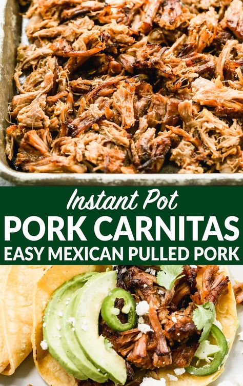 Carnitas Instant Pot Recipes, Instant Pot Summer Meals, Instant Pot Carnitas Pork, Pork Tacos Instant Pot, Instapot Pulled Pork, Pork Carnitas Instant Pot, Carnitas Instant Pot, Pulled Pork Instant Pot, Easy Carnitas