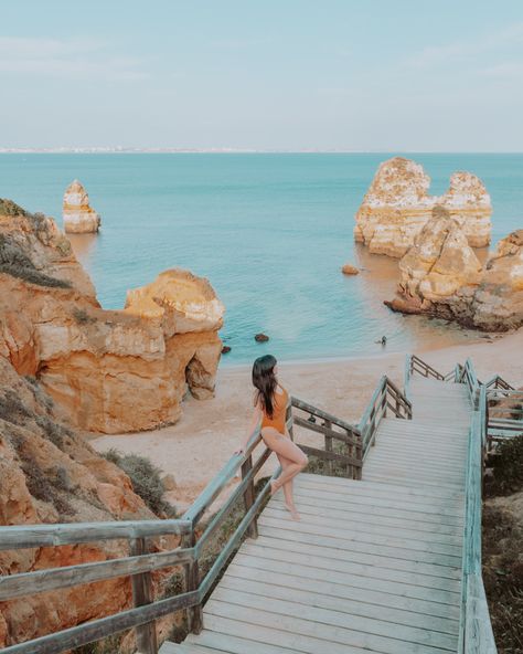 The Best Beaches in the Algarve, Portugal - FashionTravelRepeat Beach House Hotel, Steep Staircase, Trip To Portugal, Portugal Travel Guide, Sao Jose, Famous Beaches, Adventure Photos, Visit Portugal, Albufeira