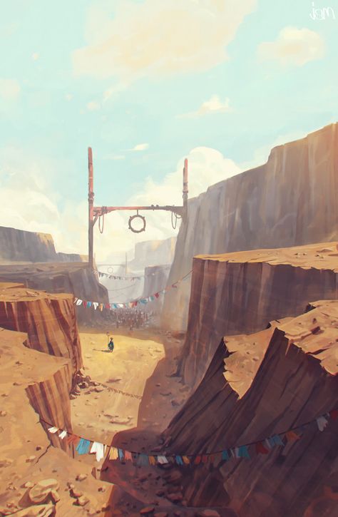 ArtStation - Sacred Procession, Jose MARTINS aka JSM Concept Art Landscape, Fantasy Scenery, Dark Sun, Desert Environment, Landscape Concept, Fantasy Setting, Fantasy Places, Matte Painting, Landscape Illustration