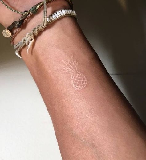 Tattoo Quiz, Pinapple Tattoos, Cream Tattoo, Pineapple Tattoo, Literary Tattoos, White Ink Tattoo, Triangle Tattoos, Arrow Tattoos, Small Tattoo Designs