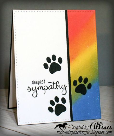 Pet Loss Cards Handmade, Animal Cards Handmade, Dog Cards Ideas, Pet Sympathy Cards Handmade, Cricut Cards Ideas, Homemade Sympathy Cards, Dog Cards Handmade, Pet Condolences, Dog Sympathy Card