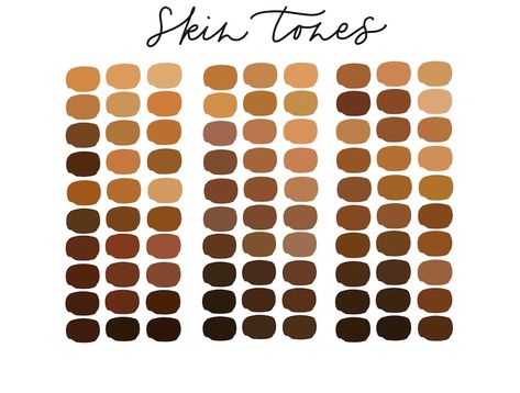 Skin Tones Procreate Color Palette for Ipad 6 Palettes 180 - Etsy UK Poc Skin Color Palette, Skin Palette, Color Palette Procreate, Procreate Color Palette, Procreate Tips, Hijab Designs, Hex Color Palette, Palette Art, Skin Color Palette