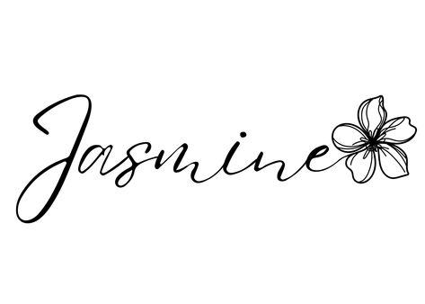 Jasmine Name, Name Flower, Flower Meanings, Name Wallpaper, Flower Names, Cool Writing, Svg Downloads, Name Design, Design Png