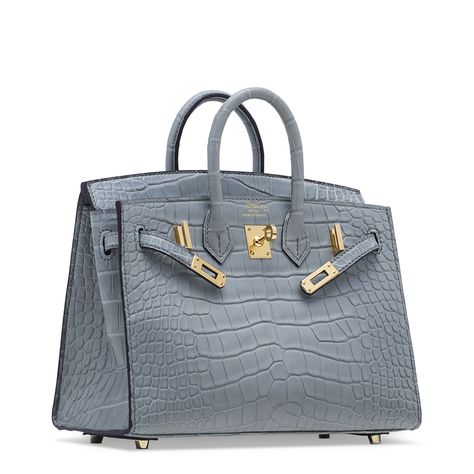 A MATTE GRIS CIMENT ALLIGATOR SELLIER BIRKIN 20 WITH GOLD HARDWARE, HERMÈS, 2023 | Christie's Sellier Birkin, Birkin Sellier, Feminine Makeup, Trendy Purses, Luxury Bags Collection, Handbag Essentials, Mom Bags, Design Bag, Hermes Birkin 30