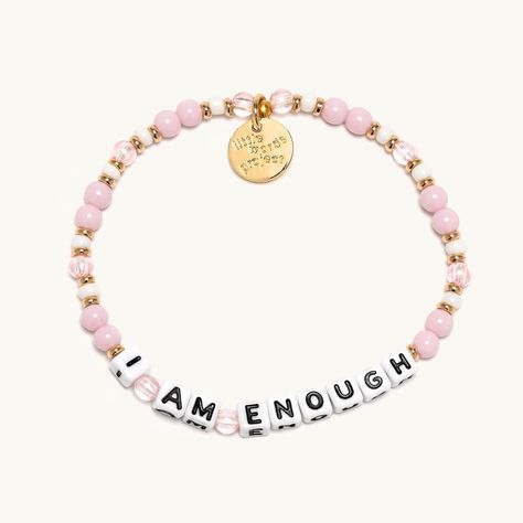 I Am Enough Beaded Word Bracelet, Kindness Bracelets, Power Outfit, Little Words Project, Quote Bracelet, Letter Bead Bracelets, Acrylic Bracelet, Trending Bracelets, I Am Enough