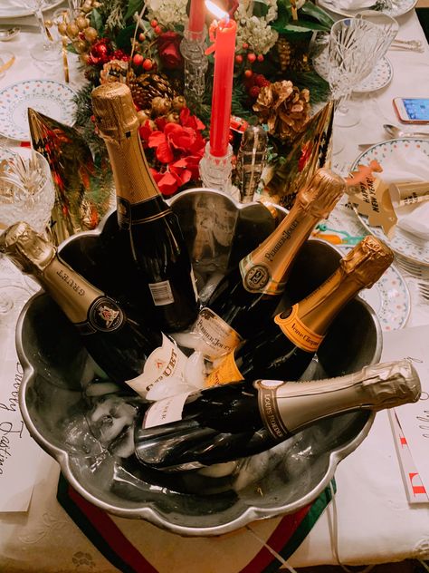 Champagne In Ice Bucket, Champagne Bucket Decor, Bucket Decor, Ice Aesthetic, 30th Birthday Bash, Blow Up Pool, Champagne Ice Bucket, Holiday Soiree, Party 2023