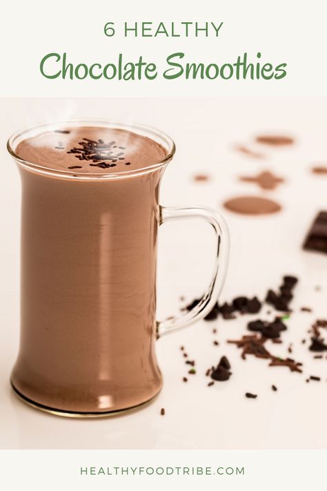 Healthy Chocolate Smoothie Recipes, Chocolate Smoothie Recipes Healthy, Smoothie Recipes Chocolate, Healthy Chocolate Smoothie, Smoothie Protein, Chocolate Smoothie Recipes, Apricot Smoothie, Banana Apple Smoothie, Blender Smoothie