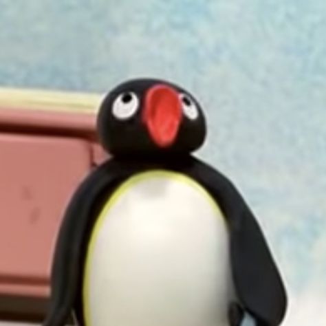 Pingu Reaction Pics, Pingu Pfp, Pingu Mood, When I See My Crush, Pingu Memes, Pingu Pingu, Noot Noot, Watch The World Burn, Hello Kitty Cartoon