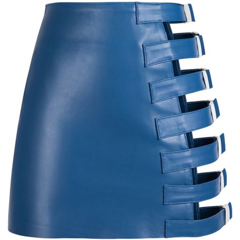 RAIKA SKIRT (WHATS NEW) by www.manokhi.com ($505) ❤ liked on Polyvore featuring skirts and blue skirts Unique Skirts Design, Blue Leather Skirt, Rok Mini, Edgy Glam, Skirt Inspiration, Blue Skirts, Cute Lazy Outfits, Causual Outfits, Yellow Fashion