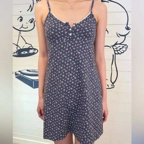 Brandy Melville | Dresses | Brandy Melville Floral Dress | Poshmark Brandy Melville Dress, Navy Floral Dress, Navy Floral, Brandy Melville, Brandy, Dress First, Floral Dress, Dresses, Floral