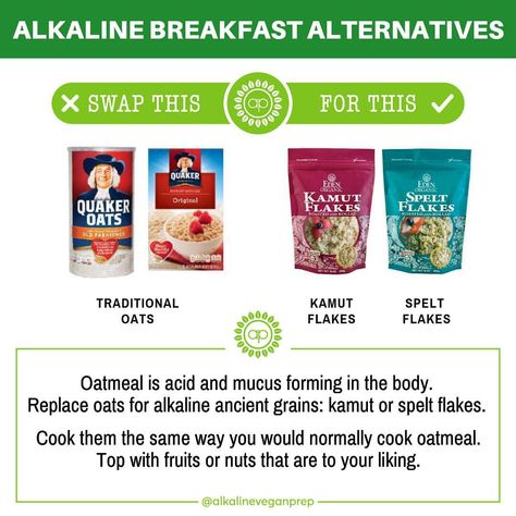 Out with the old oats, & in with the ancient grains. Swap out oatmeal for an alkaline breakfast 🌿💚 Alkaline Breakfast, Alkaline Diet Plan, Alkaline Diet Benefits, Breakfast Alternatives, Dr Sebi Alkaline Food, Alkaline Diet Recipes, Breakfast Meal, Organic Juice, Dr Sebi