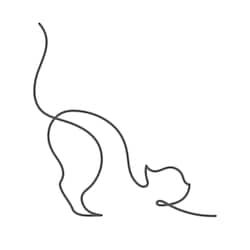 Cat Tattoo Simple, Pola Macrame, Single Line Drawing, Continuous Line Drawing, Pola Sulam, Continuous Line, Abstract Line Art, Cute Pet, Line Tattoos