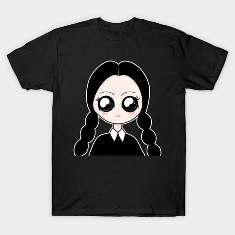 Kawaii Wednesday, Addams Wednesday, Print On Demand Products, Latest T Shirt, T Shirts Men, Addams Family, Wednesday Addams, High Quality T Shirts, Can Design