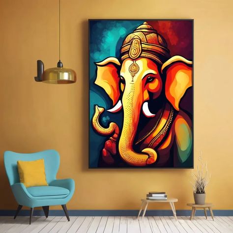 Get ready for the upcoming Ganesha Mahotsava with something truly special—a hand-painted acrylic painting of Ganesha! Imagine celebrating this joyful festival with a unique piece of art that not only brings Ganesha’s blessings into your home but also adds a personal touch to your décor. Hand-painted items are incredibly special because they carry the artist's heart and soul in every brushstroke. Each painting is a one-of-a-kind masterpiece, filled with vibrant colors and intricate details th... Abstract Ganpati, Painting Of Ganesha, Ganpati Painting, Painted Items, Heart And Soul, Ganesha, Intricate Details, Brush Strokes, Piece Of Art