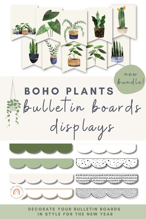 Add a breath of fresh air to your classroom with my brand-new, modern Boho Plants Classroom Decor Bundle - the perfect splash of nature and warmth for your Classroom! Designed using minimalist, neutral tones and rustic boho plant imagery, this range will bring your classroom to life whilst adding a calm and homey feel, making it perfect for all grade levels and seasons! Preschool Classroom Decor Nature, Earthy Tone Classroom, Boho Green Classroom Decor, Plants Classroom Decor, Plant Boho Classroom, Earth Theme Classroom, Plant Themed Office, Plant Themed Classroom Bulletin Boards, Nature Decor Classroom