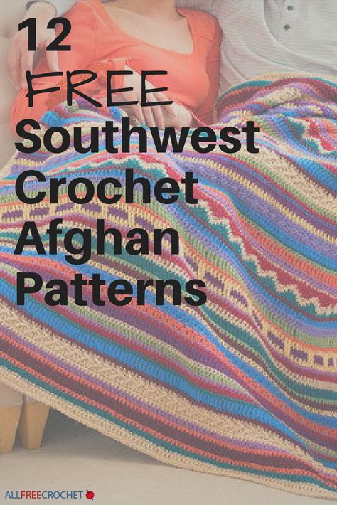 Learn how to crochet afghan patterns inspired Navajo and Apache crochet patterns. These southwest crochet patterns for afghans are perfect for cuddling and adding style to your home. Bohemian Afghan Crochet, Crochet Southwest, Southwest Crochet Patterns Free, Navajo Crochet Pattern, Aztec Crochet Blanket Pattern Free, Native American Crochet Patterns Free, Western Crochet Patterns, Southwest Crochet Blanket, Indian Crochet