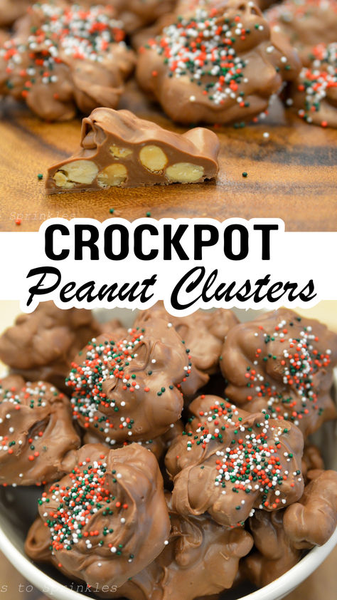 These Crockpot Peanut Clusters are a sweet and salty treat that’s as easy to make as it is delicious. With just five ingredients and a trusty slow cooker, you can whip up a batch of these rich, chocolatey clusters in no time. Whether you’re prepping for a party or making edible gifts, this recipe is a game-changer. Crockpot Chocolate Peanut Clusters, Crockpot Peanut Clusters, Delicious Magazine Recipes, Peanut Clusters In Crockpot, Crockpot Chocolate, Chocolate Peanut Clusters, Chocolate Clusters, Crockpot Candy, Peanut Clusters