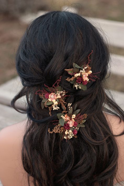 Flower Bracelet Wedding, Erin Williams, Wedding Barrettes, Handmade Hair Clip, Floral Accessories Hair, Hair Wreath, Flower Hair Comb, Wrist Corsage, Hair Comb Wedding