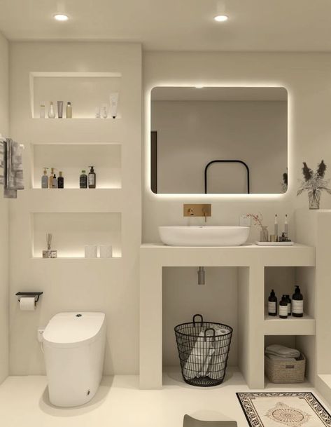 Adu Ideas, Small Bathroom Organization, Bathroom Decor Luxury, Aesthetic Bathroom, Bathroom Design Decor, Dream House Rooms, Bathroom Inspiration Decor, Minimalist Room, Apartment Decor Inspiration