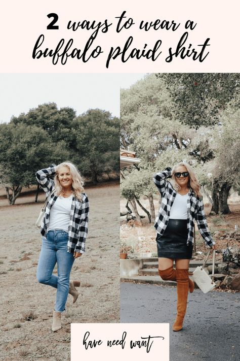 Flannel Outfit Women, Plaid Flannel Outfit, Buffalo Plaid Outfit, Buffalo Plaid Shirt, Buffalo Plaid Flannel, Denim Fashion Women, Plaid Shirts, Autumn Outfits, Picture Outfits