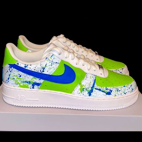 Nike Air Force, Size 12, Brand New Air Force 1 With Box In Perfect Condition. Nike Shoe Painting, Nike Shoes Custom, New Air Force 1, Custom Sneakers Diy, Nike Sneakers Mens, Red Basketball Shoes, White Basketball Shoes, Nike Air Vapormax Flyknit, Black Shoes Men