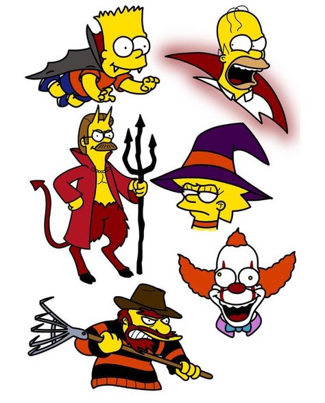 The Simpsons: Treehouse of Horrors Tree House Of Horror The Simpsons, Treehouse Of Horror The Simpsons, Treehouse Of Horror Tattoo, The Simpsons Halloween, The Simpsons Treehouse Of Horror, Cute Deadpool, Simpsons Halloween, Treehouse Of Horror, Simpsons Treehouse Of Horror