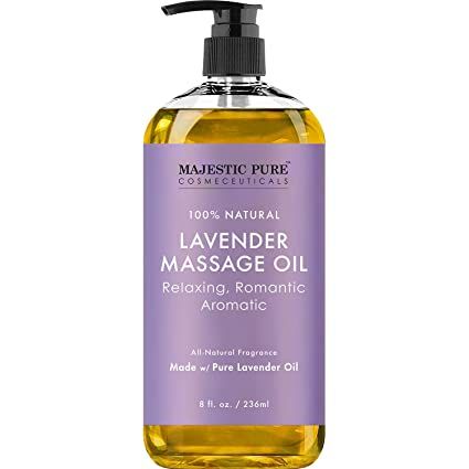 Amazon.com : MAJESTIC PURE Lavender Massage Oil For Men and Women - Great For Calming, Soothing and to Relax - Blend of Natural Oils For Therapeutic Massaging and Aromatherapy - 8 fl oz.   : Beauty Lavender Oil For Skin, Lavender Massage Oil, Natural Massage Oil, Lavender Benefits, Oils For Men, Grapefruit Oil, Oil Skin Care, Natural Fragrances, Lavender Oil