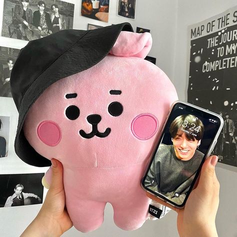 Bt 21, Baby Pink Aesthetic, Army Life, Baby Cookies, Bts Merch, Cute Stuffed Animals, Bts Group, Gift Stickers, Pink Aesthetic