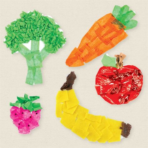 Vegetable Craft Ideas, Healthy Food Activities For Preschool, Vegetable Crafts, Fruit Crafts, Kids Vegetables, Preschool Arts And Crafts, Diy Gifts For Boyfriend, Toddler Art, Food Crafts