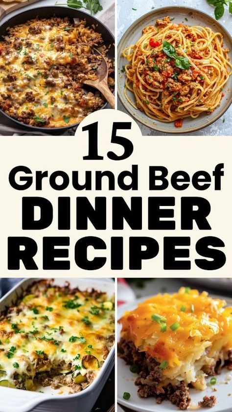 Whip up easy weeknight dinners with our ground beef recipes! These quick and simple hamburger meat dishes are perfect for busy families looking for both affordability and flavor. From savory meatballs to comforting meatloaf and beyond, discover meals that are not only wallet-friendly but utterly delicious. Get ready to transform your dinner times with these must-try recipes! Quick Ground Beef Recipes, Ground Beef Dinner Recipes, Simple Dinner Recipes, Beef Dinner Recipes, Recipes Using Ground Beef, Ground Beef Dinner, Ground Beef Casserole Recipes, Healthy Ground Beef, Easy Ground Beef