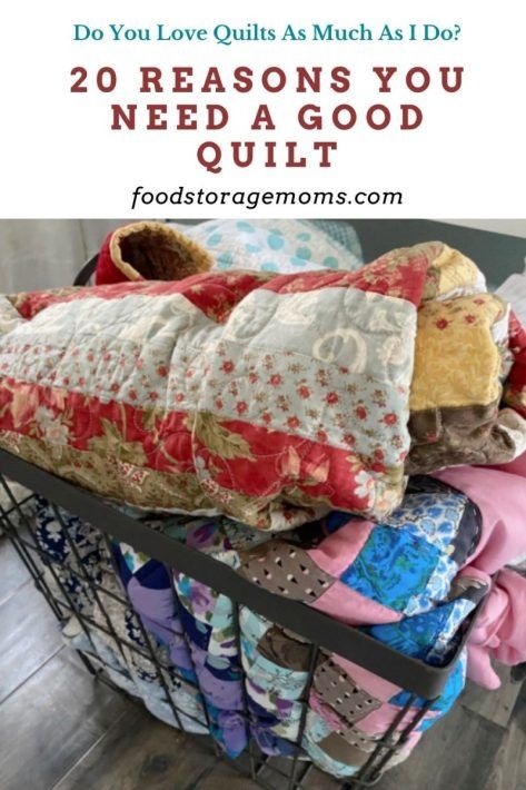 20 Reasons You Need a Good Quilt - Food Storage Moms Types Of Quilts Patterns, Different Types Of Quilt Patterns, Different Quilting Designs, Free Style Quilting, Different Types Of Quilts, Different Quilt Patterns, Quilt Patterns Vintage, Amish Quilt Patterns Free, Handmade Quilts Ideas