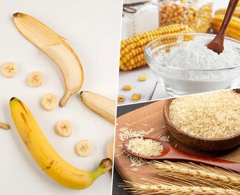 Banana Peel And Cornstarch Mask, Banana Peel And Rice Face Mask, Banana Peel Uses Skin, Banana Lotion, Banana Peel Uses, Dehydrated Bananas, Banana And Rice, Yogurt Mask, Rice Mask