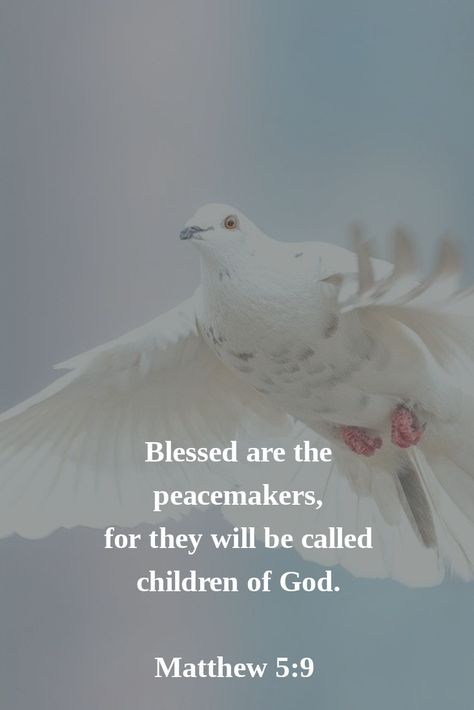 Blessed are the peacemakers, for they will be called children of God.  Matthew 5:9 Peacemakers Quotes, Matthew 5:9, Blessed Are The Peacemakers, Peacemaker Quotes, Happy Sabbath, Grow In Grace, Albert Camus, Prayer Verses, Bible Words