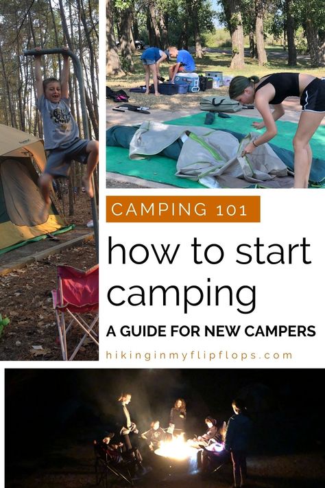 Tent Camping Checklist, Tent Camping Hacks, First Time Camping, Camping For Beginners, Camping 101, Camp Site, Tent Site, Camping Organization, Camping Guide