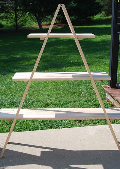 A Frame Plant Stand Diy, A Frame Shelf Plans, Flooding Shelves, A Frame Plant Stand, A Frame Shelf, Diy Ladder Plant Stand, A Frame Chicken Coop, Swing Set Plans, Ladder Plant Stand