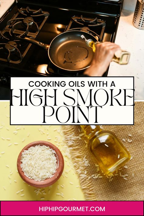 oil being drizzled into a frying pan on a stove, rice next to oil High Heat Cooking Oil, Apple Plant, Handle The Heat, Cooking With Olive Oil, Cooking Oils, Clarified Butter, Cooking Games, Quick Meal, Frying Oil